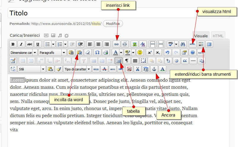 TinyMCE Advanced – Editor e Ancore in WordPress