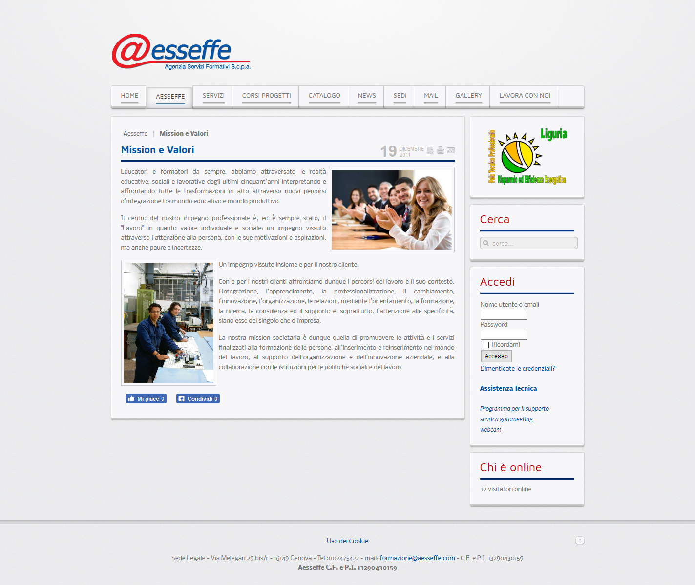 Sito Internet Ente di Formazione